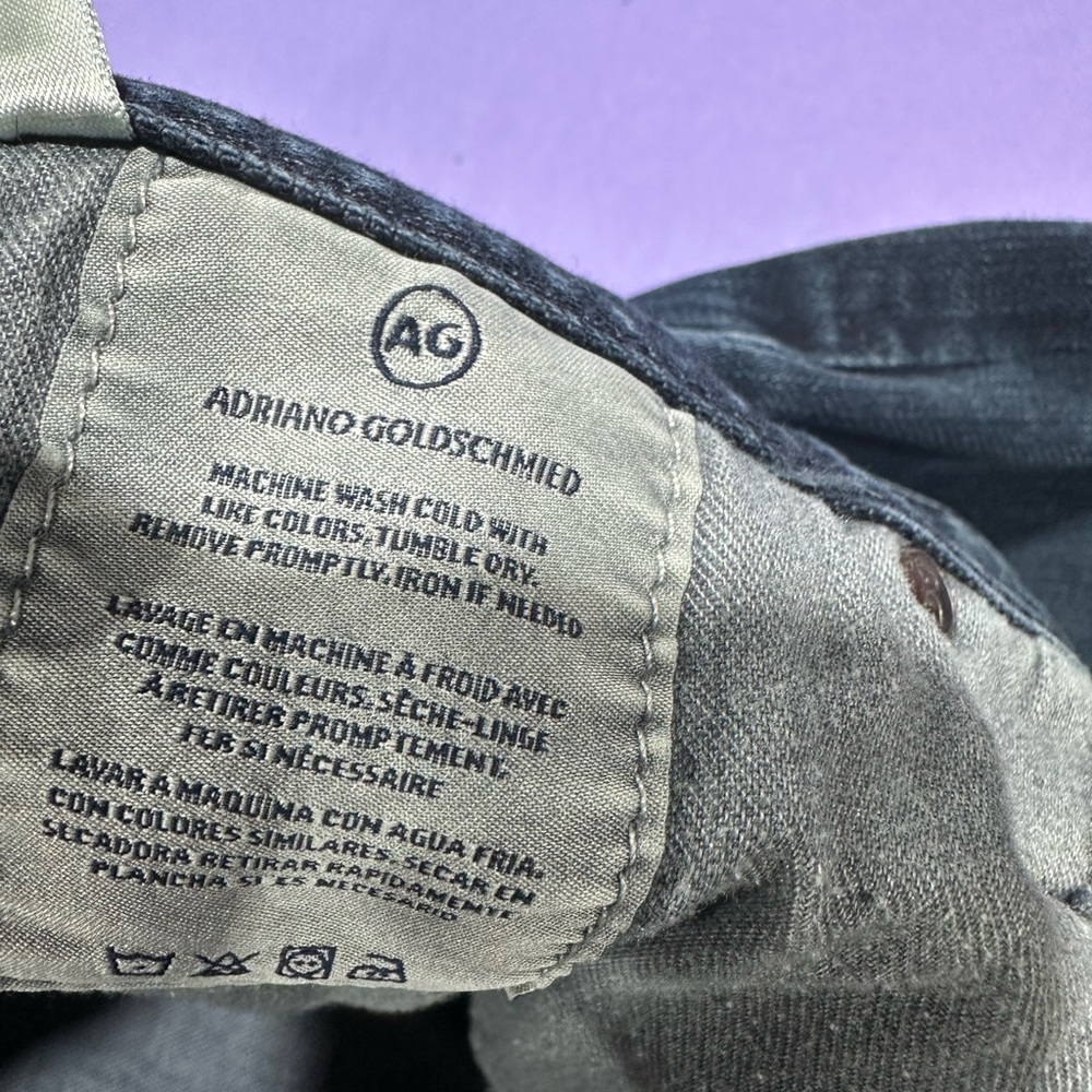AG Adriano Goldschmied Dark Wash Straight Jeans - Picture 7 of 11